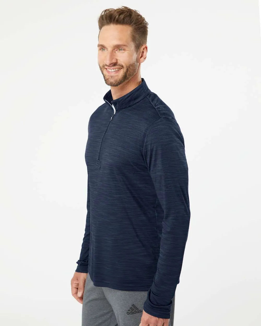 Lightweight Mélange Quarter-Zip Pullover collegiate navy melange_2