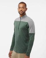 Lightweight Quarter-Zip Pullover green oxide/ grey three melange_1