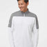 Lightweight Quarter-Zip Pullover white/ grey three melange