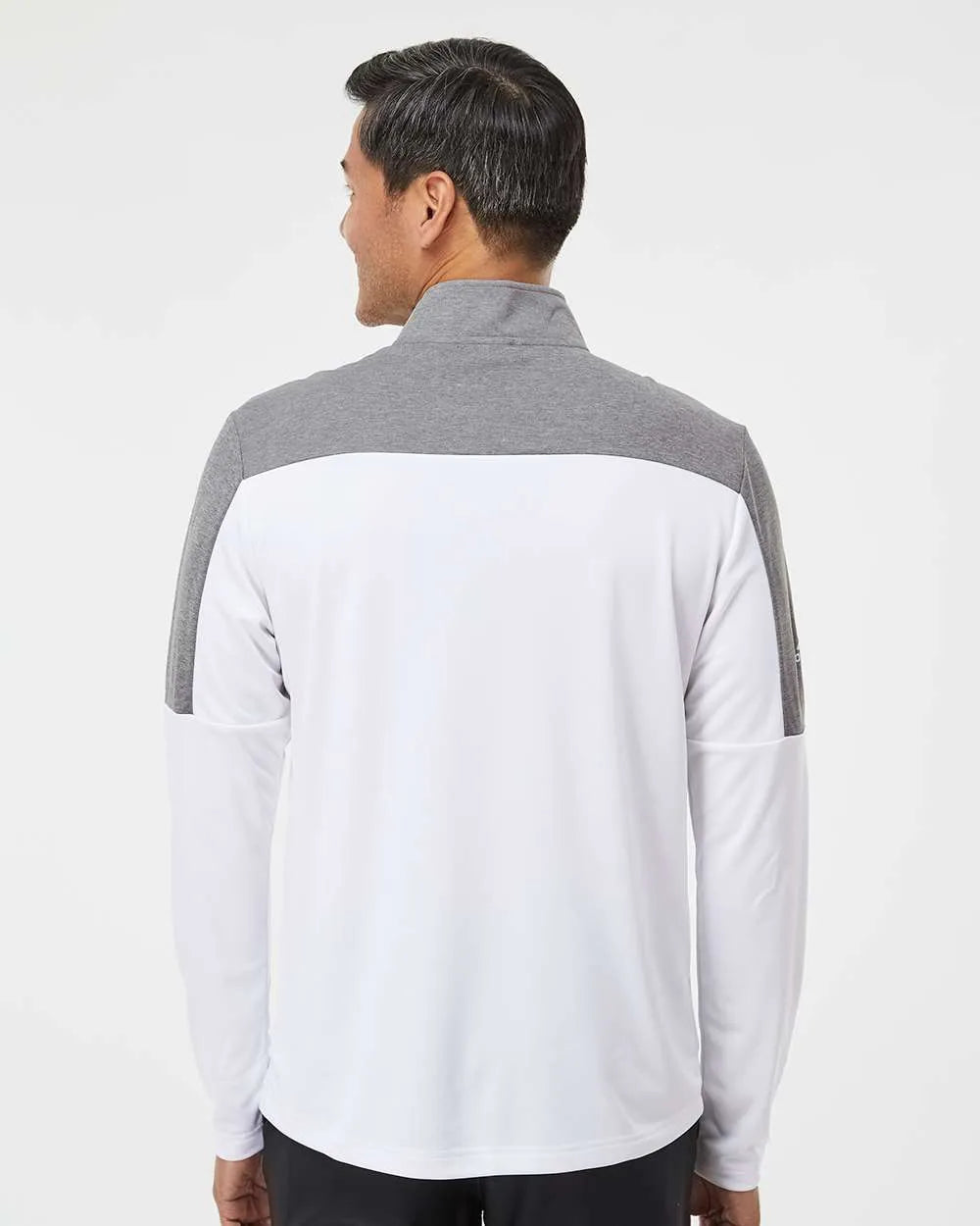 Lightweight Quarter-Zip Pullover white/ grey three melange_2