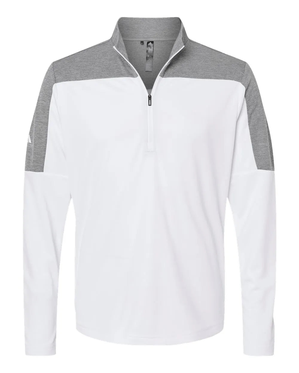 Lightweight Quarter-Zip Pullover white/ grey three melange_3