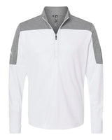 Lightweight Quarter-Zip Pullover white/ grey three melange_3