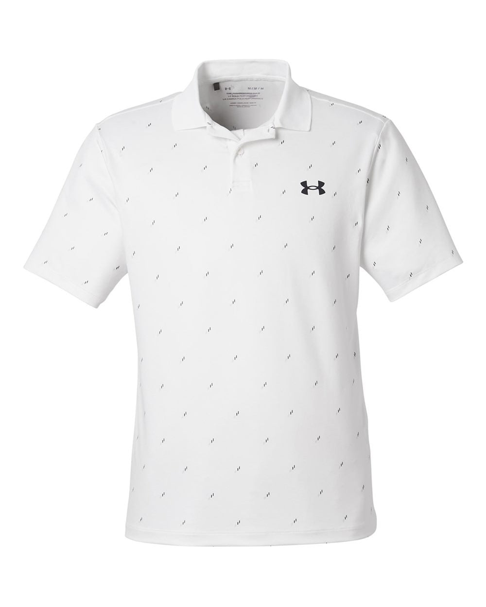 Men's 3.0 Printed Performance Polo White/ Black_3