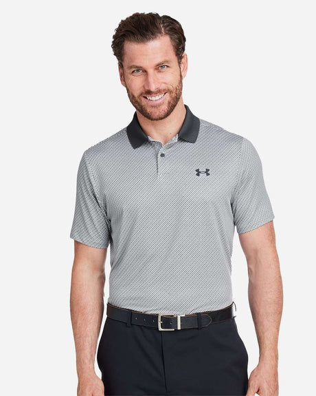 Men's 3.0 Printed Performance Polo White/ Halo Grey