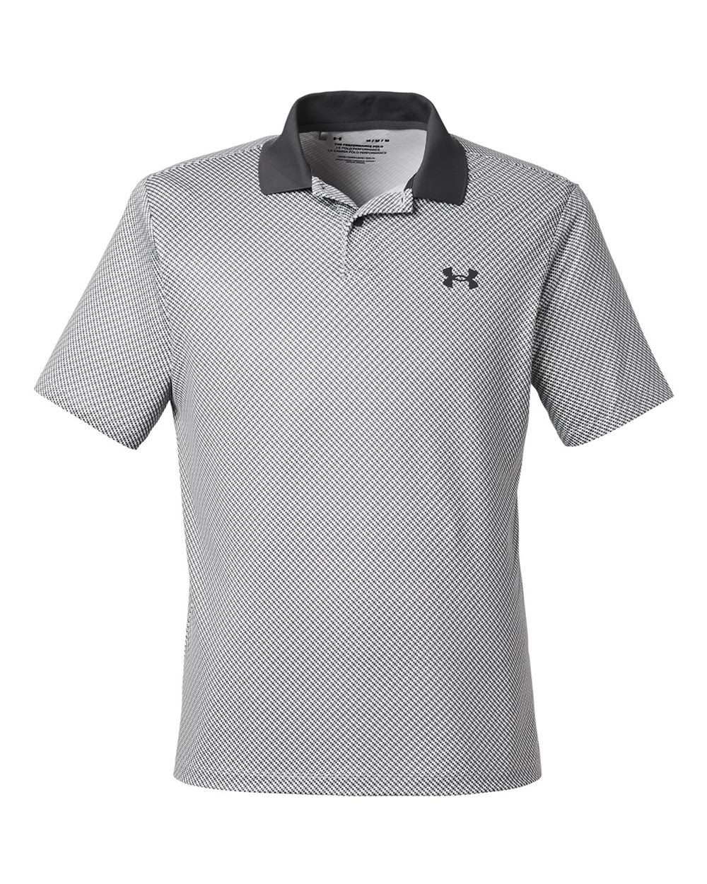 Men's 3.0 Printed Performance Polo White/ Halo Grey_3
