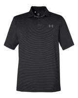 Men's 3.0 Striped Perf Polo Black_001_3