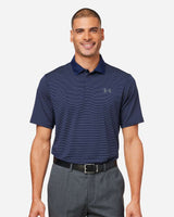 Men's 3.0 Striped Perf Polo Midnight Navy/ White