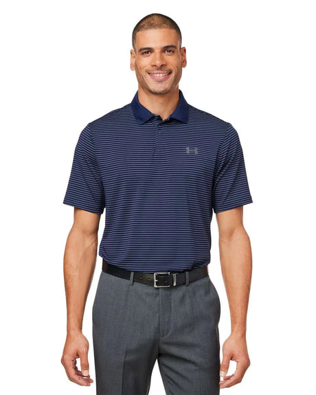 Men's 3.0 Striped Perf Polo Navy Blues