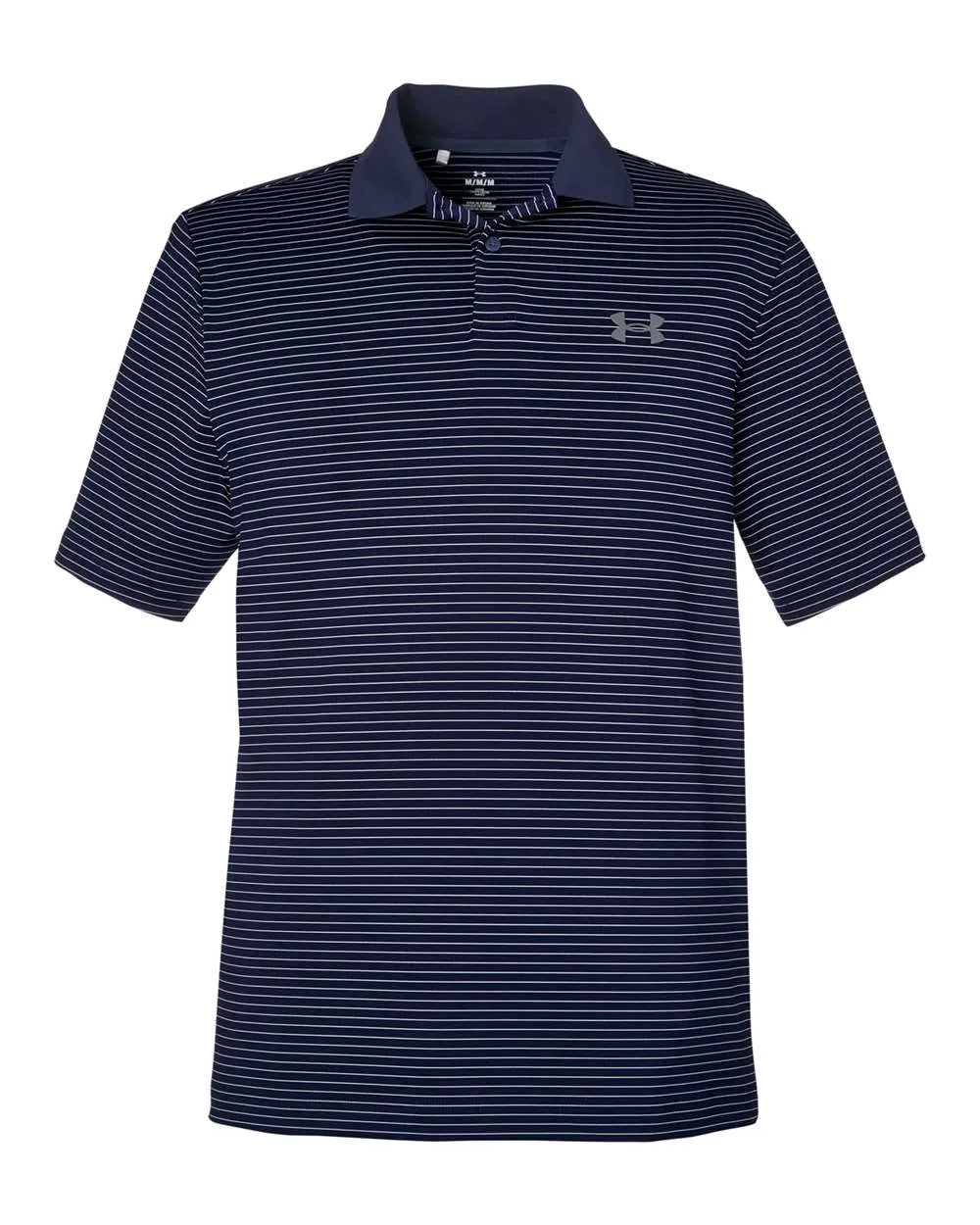 Men's 3.0 Striped Perf Polo Navy Blues_3