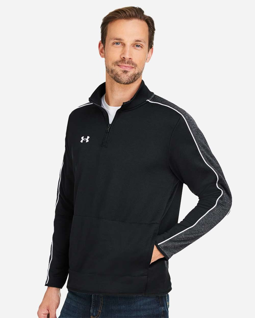 Men's Command 2.0 Quarter-Zip Pullover Black/ White_1