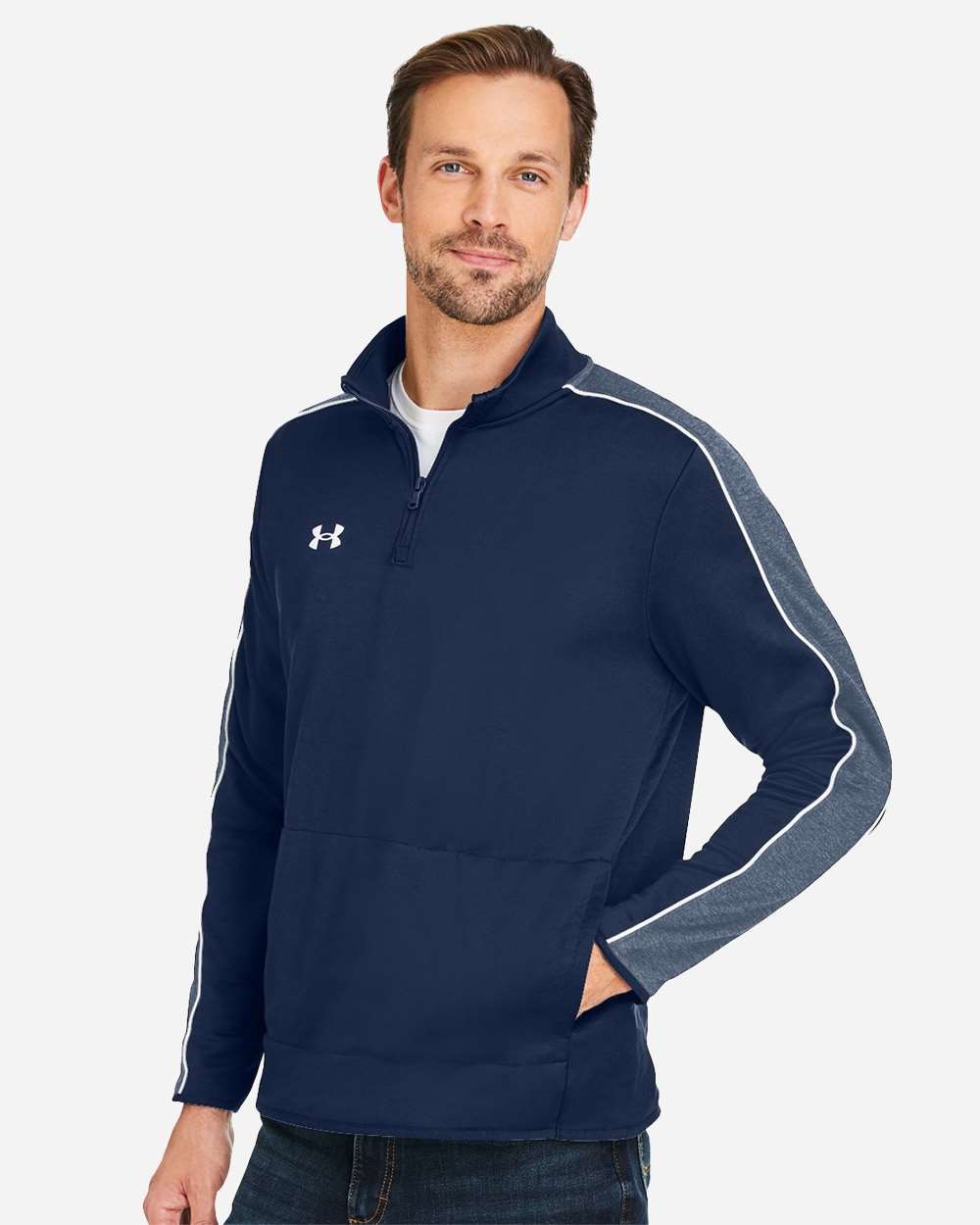 Men's Command 2.0 Quarter-Zip Pullover Midnight Navy/ White_1