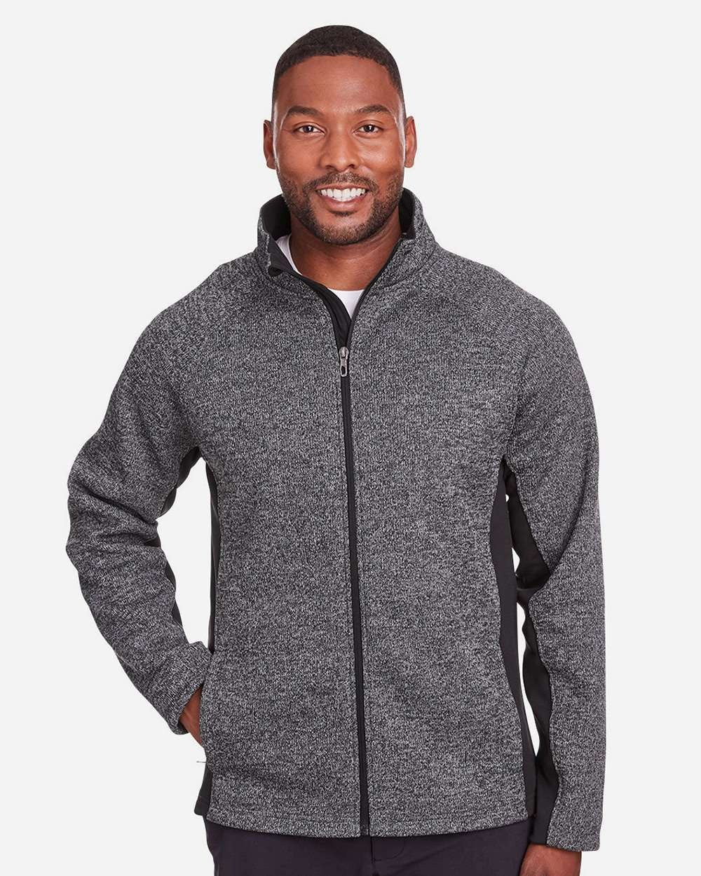 Men's Constant Full-Zip Sweater Fleece Jacket Black Heather/ Black