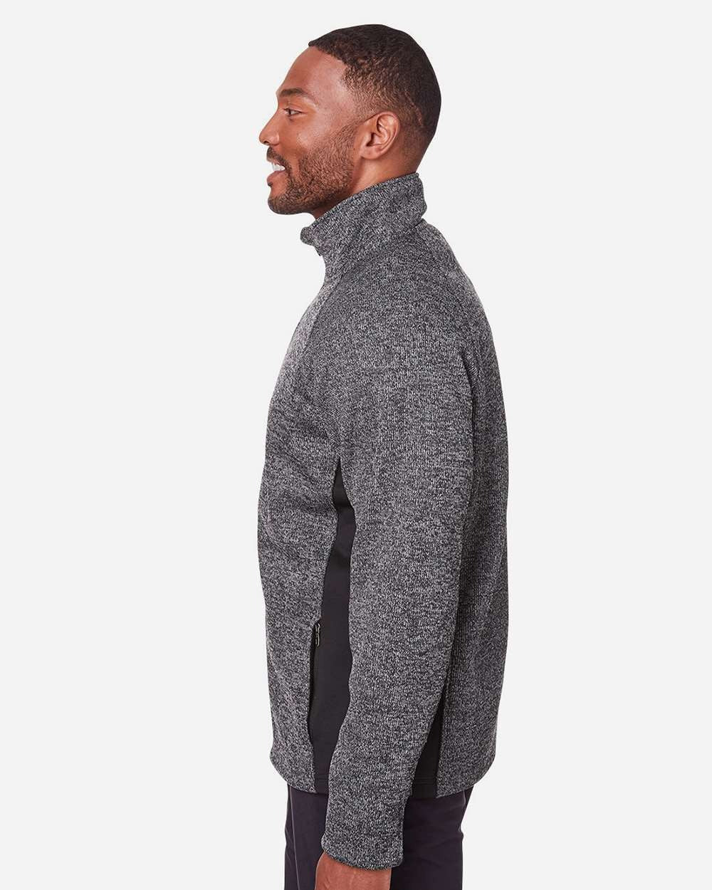 Men's Constant Full-Zip Sweater Fleece Jacket Black Heather/ Black_1