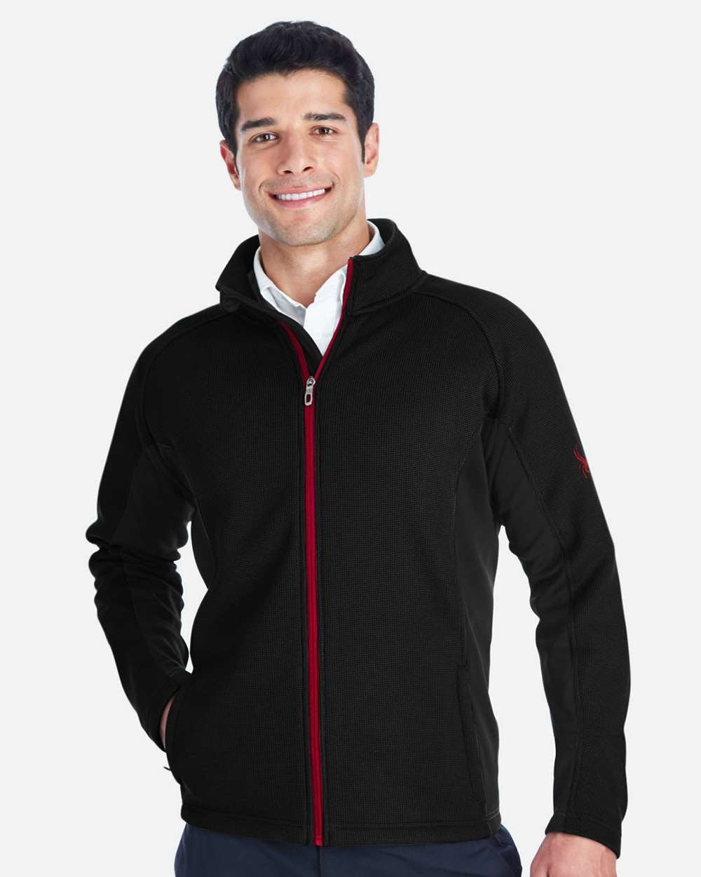 Men's Constant Full-Zip Sweater Fleece Jacket Black/ Red