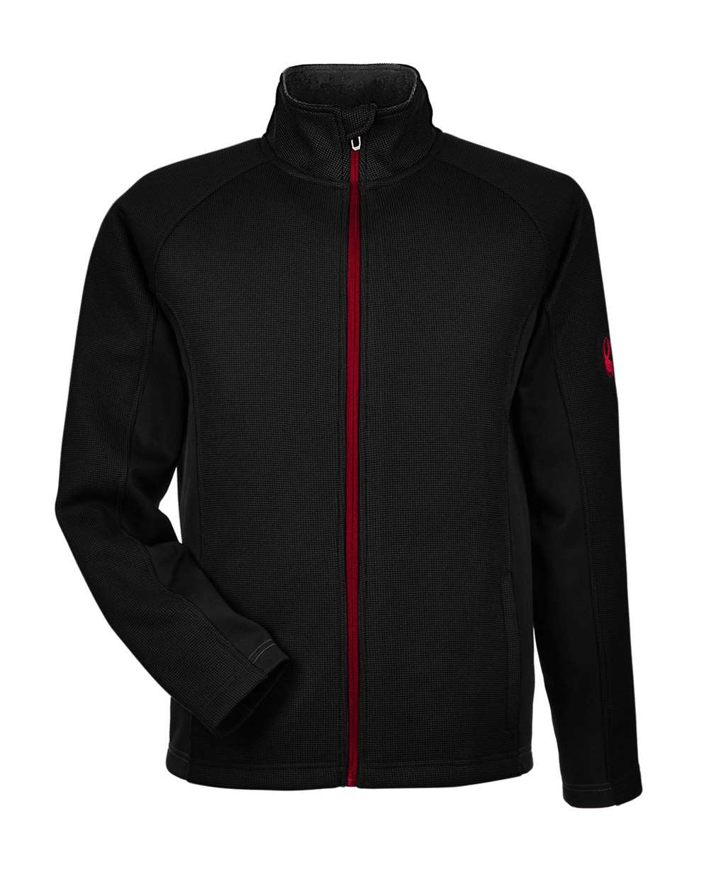 Men's Constant Full-Zip Sweater Fleece Jacket Black/ Red_3