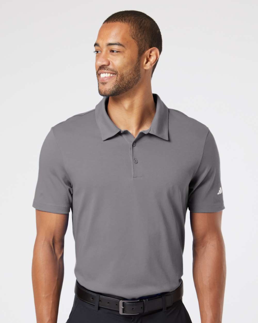 Men's Cotton Blend Polo Grey Four