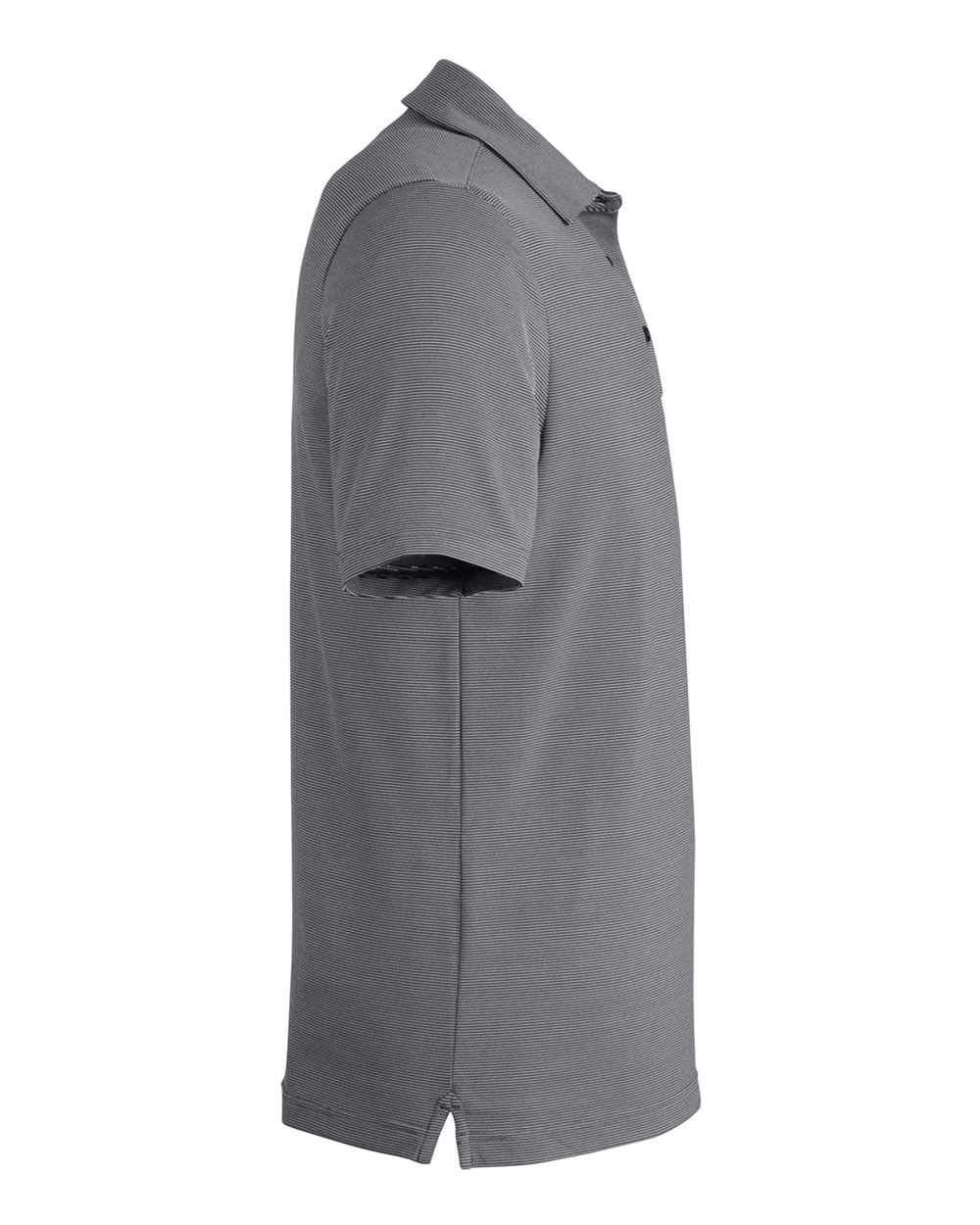 Men's Destin Drive Striped Performance Polo Black/ White_4