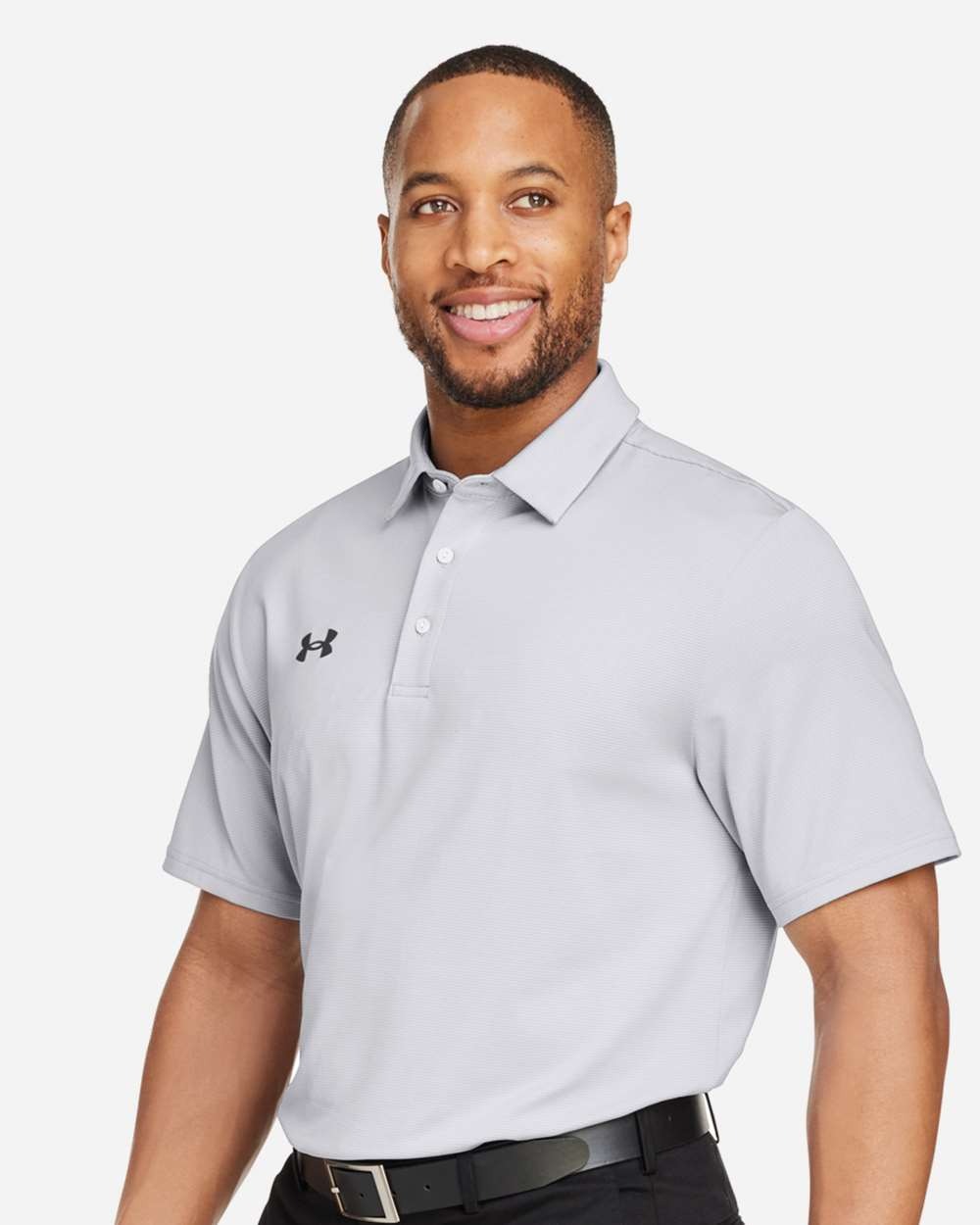 Men's Destin Drive Striped Performance Polo White/ Black_1