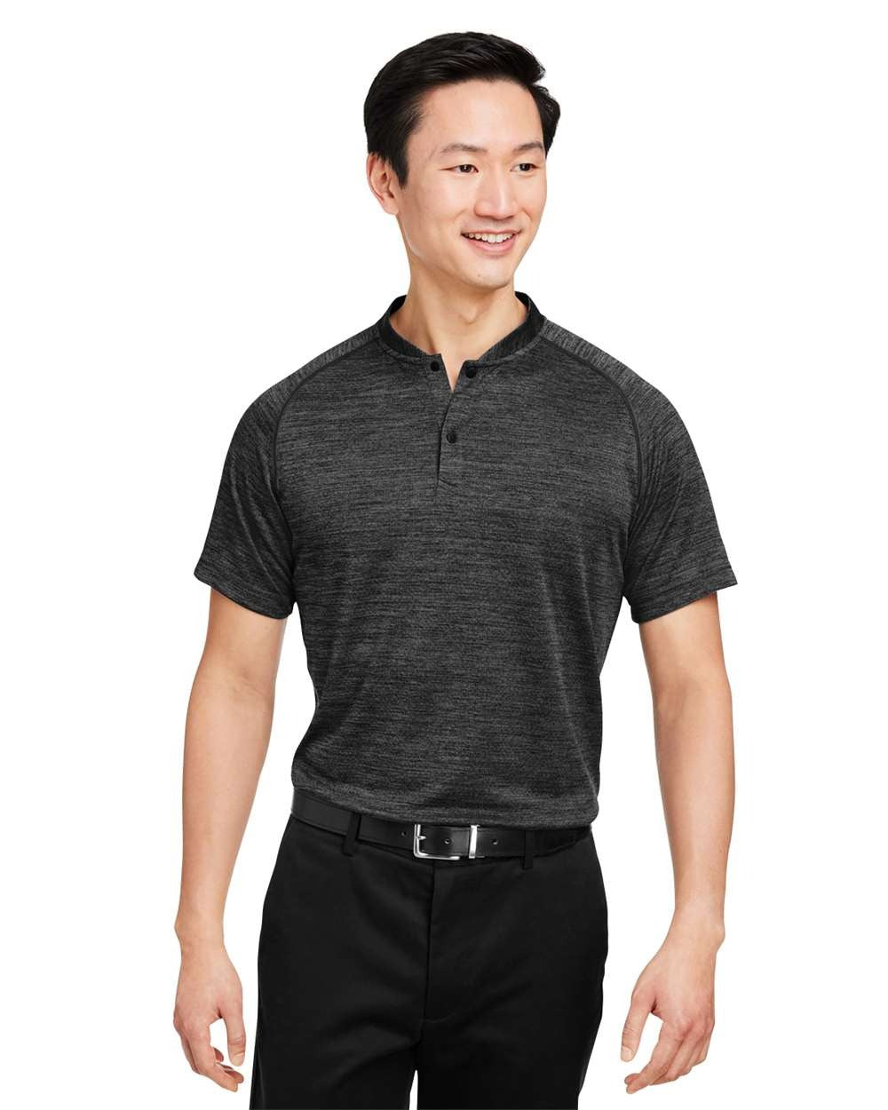 Men's Mission Blade Collar Polo Black Jasper
