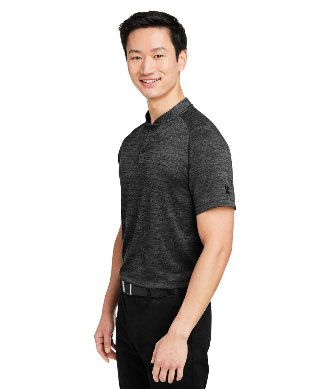 Men's Mission Blade Collar Polo Black Jasper_1