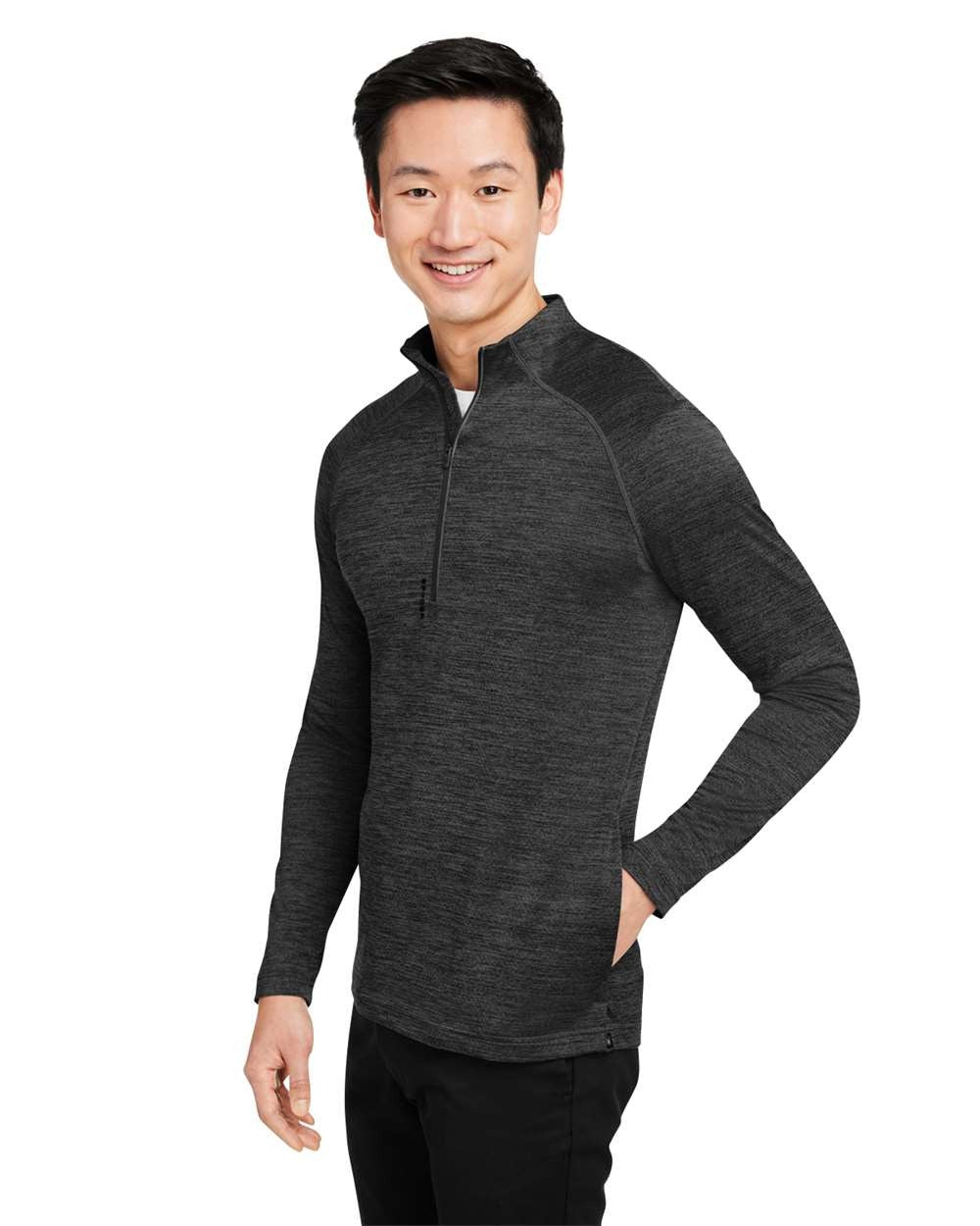 Men's Mission Half-Zip Pullover Black Jasper_1