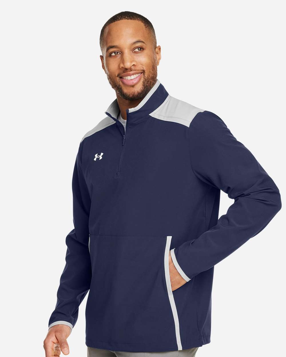 Men's Motivate 3.0 Quarter-Zip Pullover Midnight Navy/ White_1