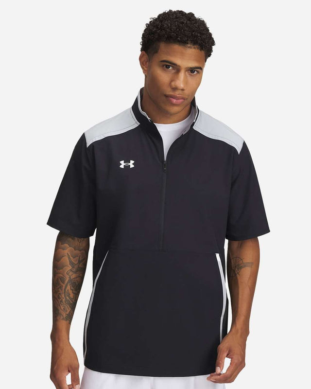 Men's Motivate 3.0 Short Sleeve Half-Zip Black/ Mod Grey/ White
