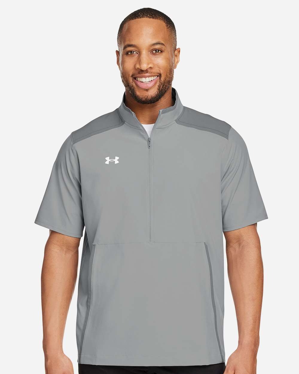 Men's Motivate 3.0 Short Sleeve Half-Zip Mod Grey/ White