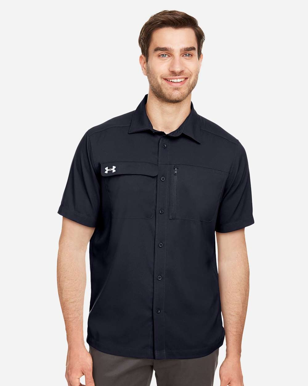 Men's Motivate Coach Woven Shirt Black/ White