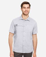 Men's Motivate Coach Woven Shirt Halo Grey/ Steel Grey