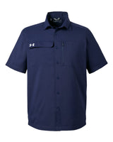 Men's Motivate Coach Woven Shirt Midnight Navy/ White_3