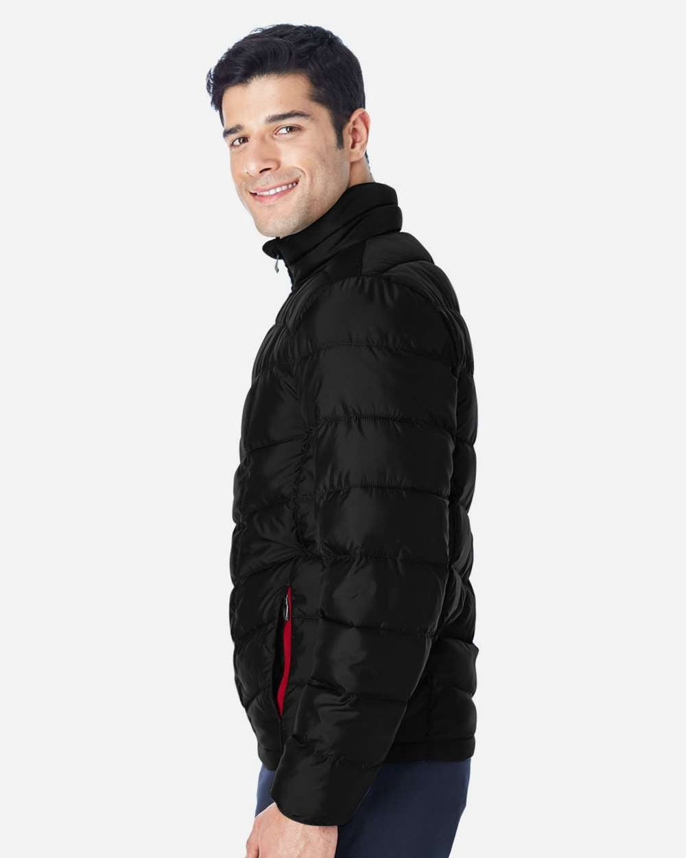 Men's Pelmo Insulated Puffer Jacket Black/ Red_1