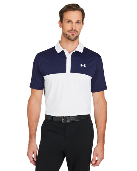 Men's Performance 3.0 Colorblock Polo Wh/ M Nv/ Wh_100