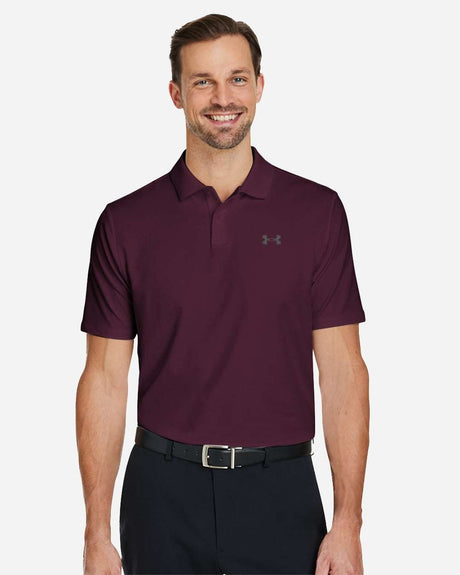Men's Performance 3.0 Golf Polo Dark Maroon/ Pitch Grey
