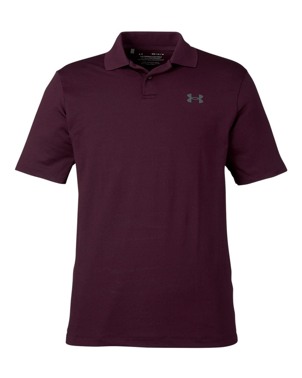 Men's Performance 3.0 Golf Polo Dark Maroon/ Pitch Grey_3