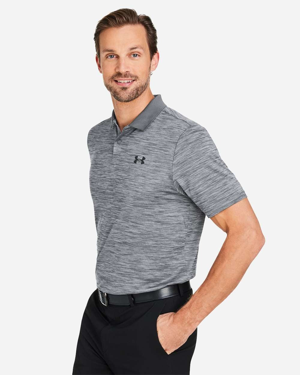 Men's Performance 3.0 Golf Polo Pitch Grey/ Black_1