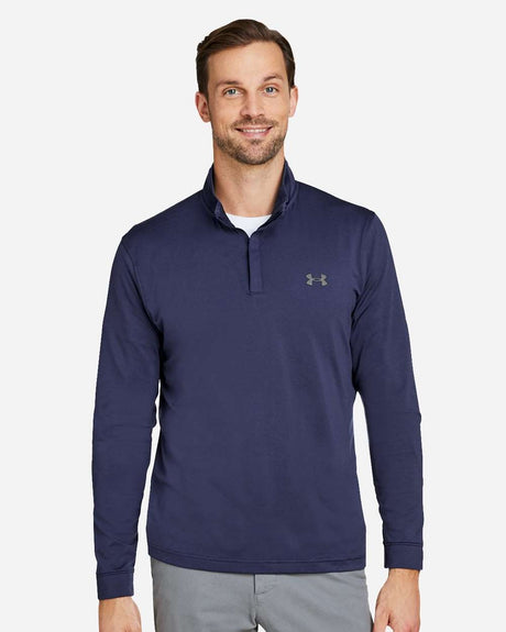 Men's Playoff Quarter-Zip Pullover Midnight Navy/ Pitch Grey