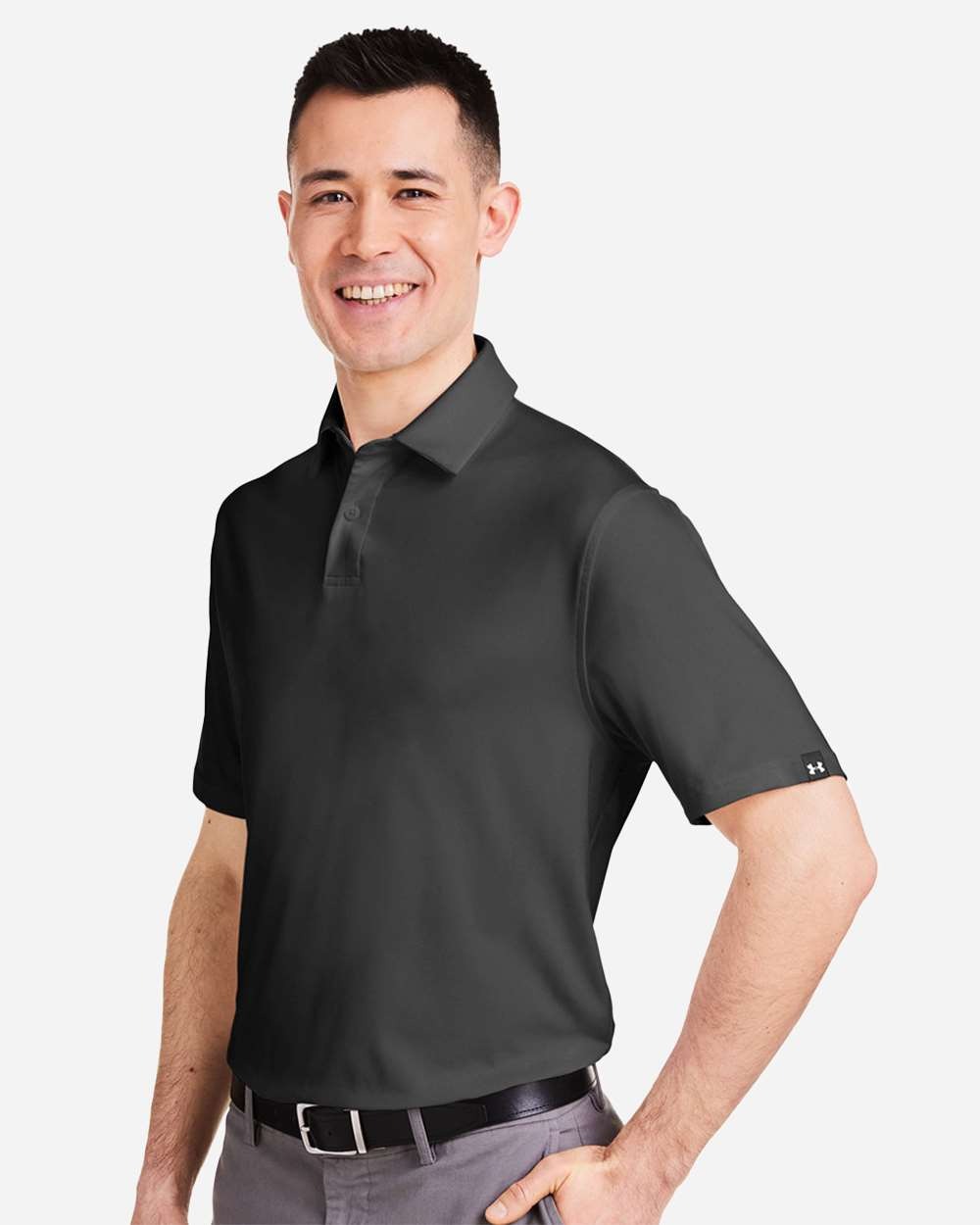 Men's Recycled Polo Black/ White_1