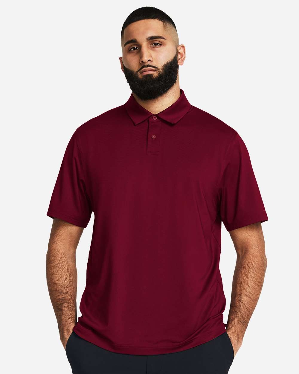 Men's Recycled Polo Cardinal/ White