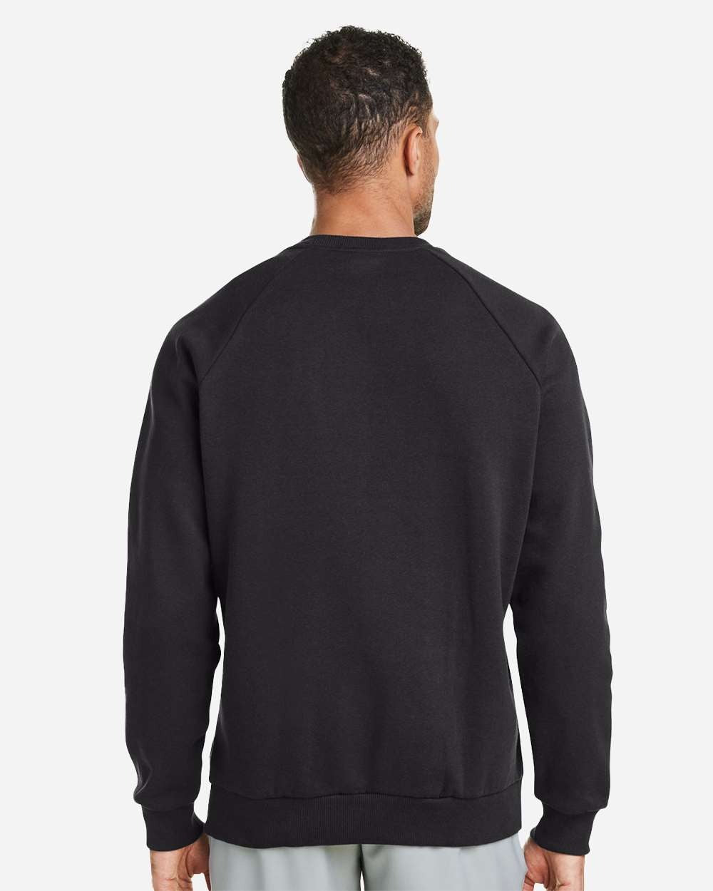 Men's Rival Fleece Crewneck Sweatshirt Black/ White_2