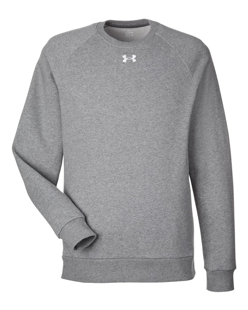 Men's Rival Fleece Crewneck Sweatshirt CS Grey Light Heather/ White_3
