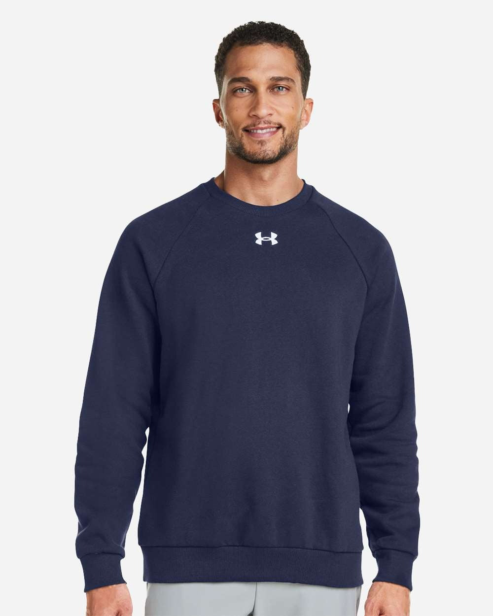 Men's Rival Fleece Crewneck Sweatshirt Midnight Navy/ White