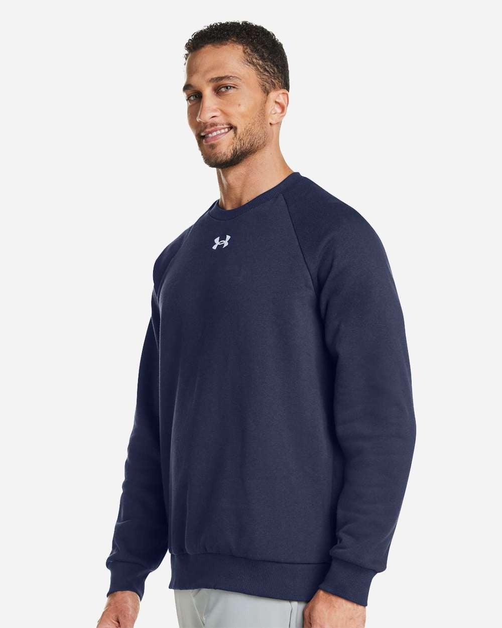 Men's Rival Fleece Crewneck Sweatshirt Midnight Navy/ White_1