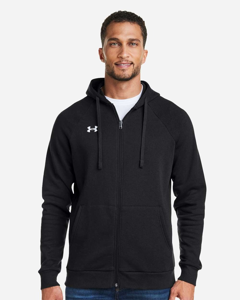 Men's Rival Fleece Full-Zip Black/ White