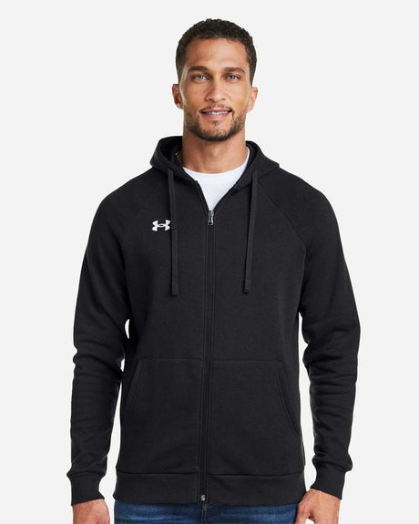 Men's Rival Fleece Full-Zip Black/ White