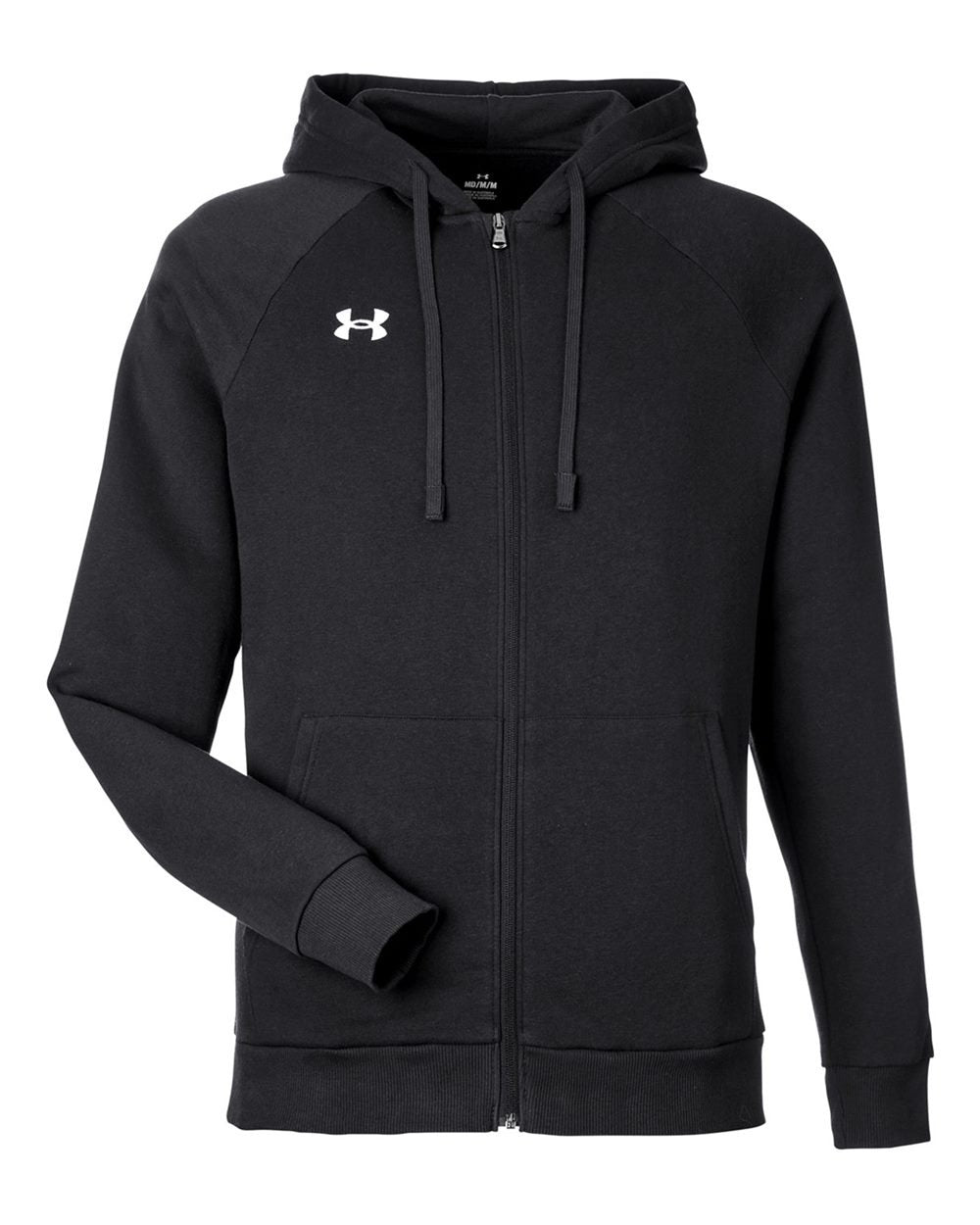 Men's Rival Fleece Full-Zip Black/ White_3