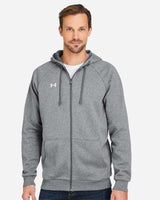 Men's Rival Fleece Full-Zip CS Grey Light Heather/ White