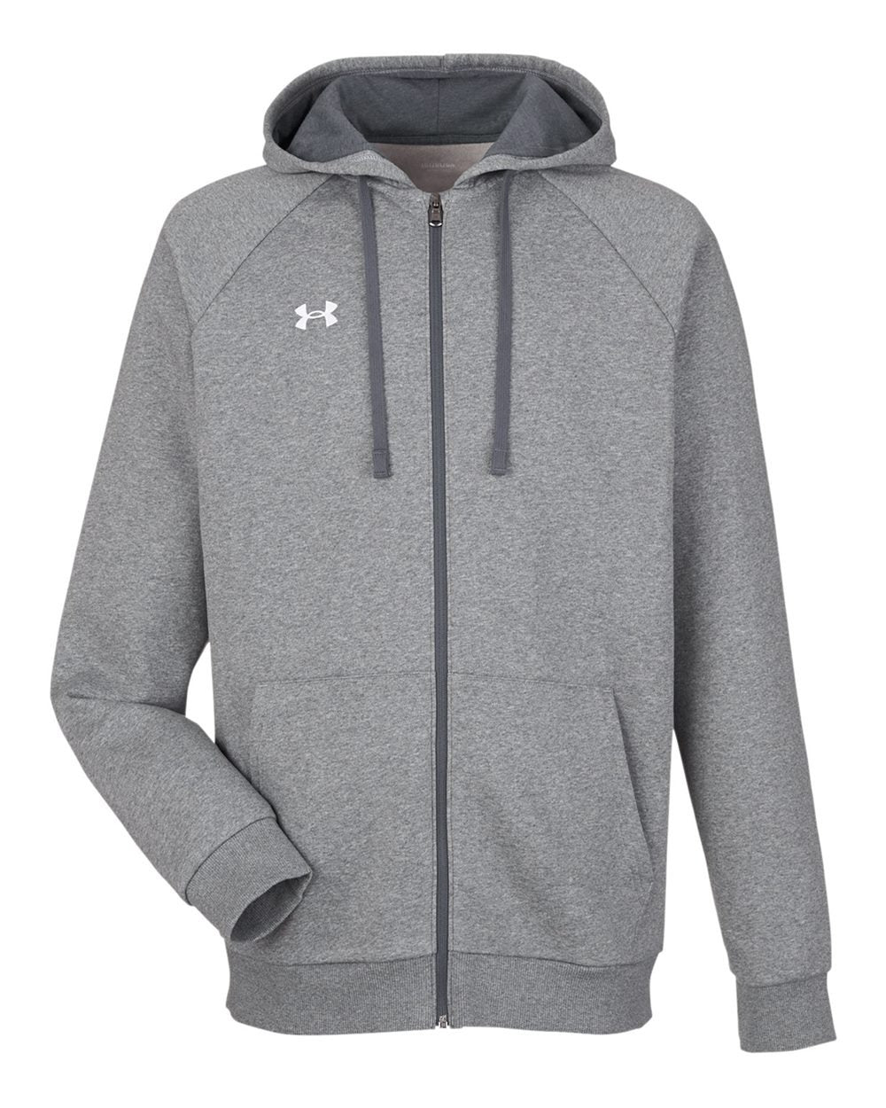 Men's Rival Fleece Full-Zip CS Grey Light Heather/ White_3