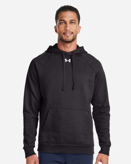 Men's Rival Fleece Hooded Sweatshirt Black/ White