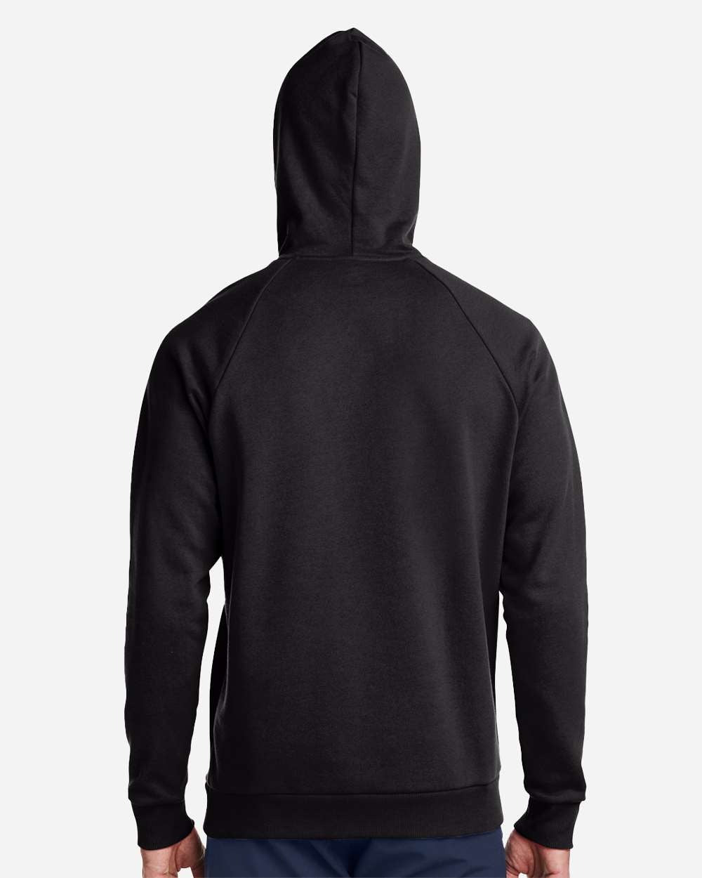 Men's Rival Fleece Hooded Sweatshirt Black/ White_2